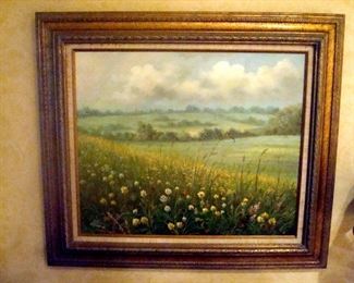 Original oil painting on canvas by Otto Muller.