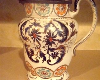 Rare Gaudy Welsh  19th century English water pitcher