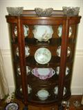 large tiger oak curio, mint