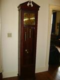 ca. 1800s Colonial Manufacturing grandfather clock. Works, but needs a general maintenance once purchased and positioned
