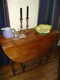 ca. early 1900s gateleg table with drawer