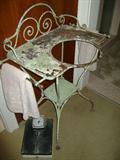 wrought iron French vanity; not sure of the age