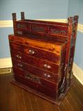 antique Chinese wedding dowery chest; unusually large, very rare. Each section is not a drawer, but actually several stacked shelves (or miniture stacked boxes)