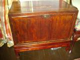 antique Chinese blanket chest; the next pic shows how the front door is removed as opposed to a top lid