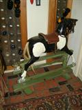 early child's rocking horse or gliding horse; this toy pre-dates the rocking horse with springs