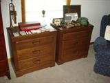 Pair of Harris oak chest of drawers, excellent condition.