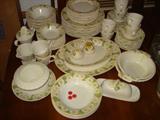 Poppy Trail, California Pottery, daisy style china set. It has all of the accessories. Excellent conditon.