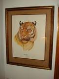 Limited Edition bengal tiger print, signed & numbered. Nice matting and frame. Go Tiger Blue!!!