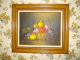 Stunning oil painting; perfect for the kitchen or dining room.