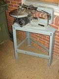 Delta Machinery scroll saw. Has some age, but works fine. Has a blade in it, ready to test & purchase. Heavy, too.  Yall come! Thanks for looking.
