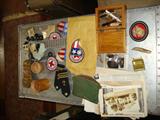 Lt Col. McHenry's wife was an officer with the Red Cross. Pictured here are both of their service bars, pins, misc-etc..