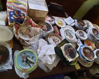NORMAN ROCKWELL PLATES ~ I AM SURE THERE ARE OVER 100 DIFFERENT PLATES!  THERE ARE 3 DIFFERENT - 4 SEASONS PLATE SETS IN THE ORIGINAL BOXES.  SOME HAVE BOXES AND OTHERS DON'T.