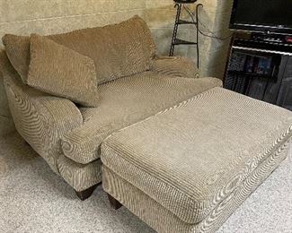 Love Seat and Ottoman Combo