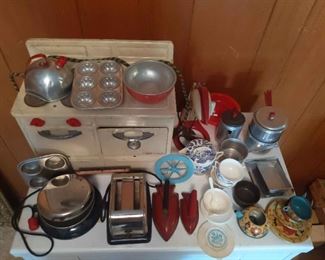 Antique Kitchen Toys Including A 1950s Little Lady Stoveoven