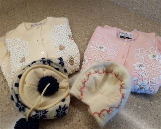 Vintage Sweaters And Baby Hats
