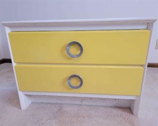 White And Yellow Mcm Chest