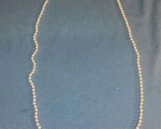 60 inch strand Worthington faux pearl necklace
