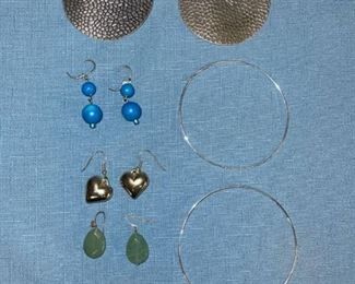 Assorted pierced earrings