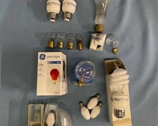 Assortment of lightbulbs and night lights