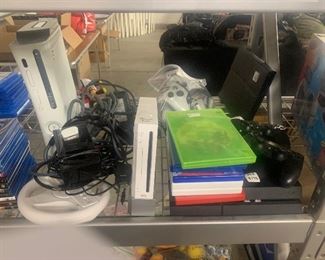 X Box, Nintendo Wii, PS4 and various games
