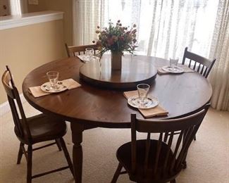 A nice set of table and chairs for the whole family to gather around-breakfast, lunch or dinner.