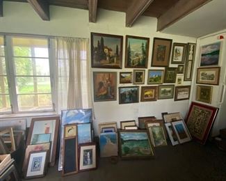 A ton of real paintings, signed by the artist. Used with real paint. We have over 75 pieces