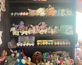 Hundreds of Easter items, and a bunch of beanie babies!