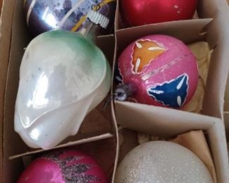 Vintage glass Christmas balls
