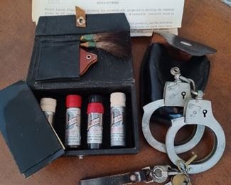 Finger print kit and handcuffs 