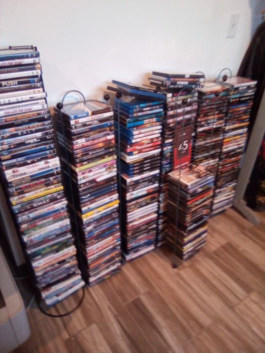 Hundreds of DVDs