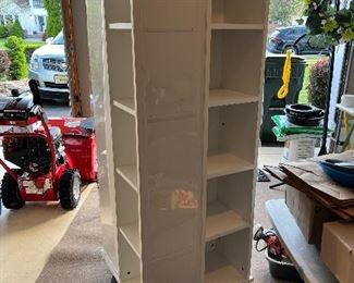 Professional heavy duty display units. Four sides has cubical shelves. 
