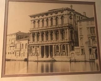 Venice Carlo Naya antique photograph, framed