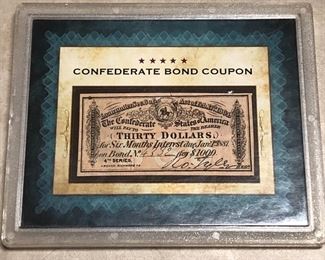Confederate Bond Certificate 