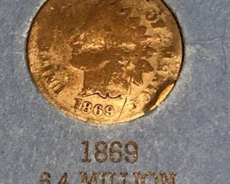 1869 Indian head cent