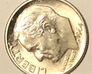 1964 Silver dime