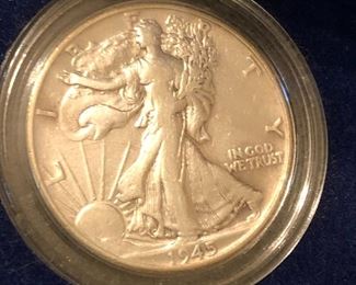 1945 Silver Walking Liberty Coin