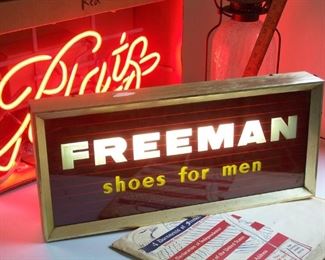 1950's Freeman sign, NOS Blatz beer neon