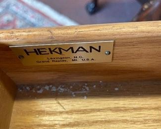 Heckman Burled Wood Console Table