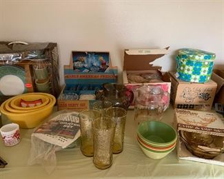 ATTIC FIND!  Unused gifts from a 1972 wedding.  