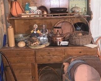 Country Hutch, Pottery, Baskets, Copper Tea Kettle’, Mens Flat Caps, 