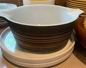 Pyrex Black & BrownCasserole Dish. No lid. 
