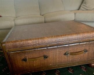 Coffee table storage/trunk style. 