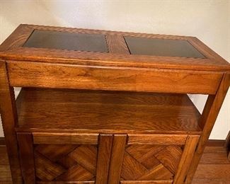 Contemporary oak server