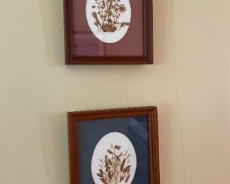 small framed flower prints