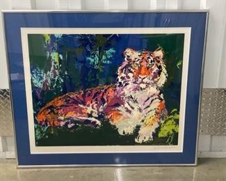 $4325 - Leroy Neiman Pencil Signed & Numbered Lithograph Caspian Tiger Art - KS11883
LOCATION: Germantown, Md
Extremely Rare and Original Serigraph in colors by LeRoy Neiman titled, "Caspian Tiger" from his tribute to the jungle, and its most majestic animals.  Numbered 141 / 375.  Published in 1986, it is now nearly impossible to find.  Thus, it might be your last opportunity to purchase this serigraph, especially for significantly less than the current retail of $11,000.00.  
LEROY NEIMAN (1926 - 2012): Leroy Neiman is best known for his brilliantly colored, stunningly energetic images of sporting events, social and leisure activities. During his lifetime, he was the most popular and successful living artist in the United States. Neiman's artistic style and genius is familiar to a remarkably broad spectrum of people around the world. His artworks are found in monthly issues of playboy magazine, has been used in promotion for the Olympics and Super Bowl and completed along the side