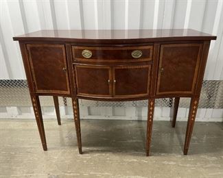 $800 - Tiger Stripe Inlay Sideboard With Four Figured Faced Doors One Drawer - KS83-10
LOCATION: Germantown, MD
DIMENSIONS: 49" x 21" x 37"H
CONDITION: Please refer to photos for a more detailed look at condition. We make every attempt to list and photograph any defects or signs of wear that are significant to this sale.
LOCAL PICK UP. BUYER IS RESPONSIBLE FOR ANY NECESSARY DISASSEMBLY AND ALL COSTS ASSOCIATED WITH SHIPPING OR PICK UP. PLEASE CONTACT US FOR SHIPPING REFERRALS.