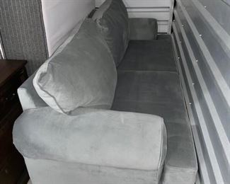 $315 - Grey Plush Fabric May Furniture Company Sofa / Couch - KS83-8                                                                 
LOCATION: Germantown, MD
DIMENSIONS: 80" x 36" x 39"H
CONDITION: Please refer to photos for a more detailed look at condition.  We make every attempt to list and photograph any defects or signs of wear that are significant to this sale. 