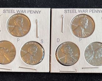 Six 1943 Steel War Pennies DPS