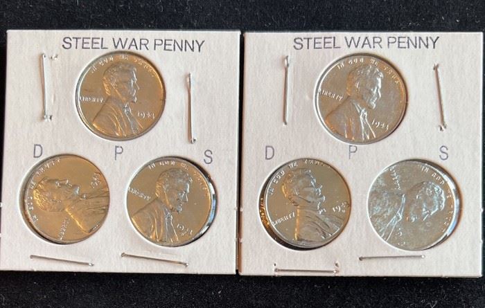 Six 1943 Steel War Pennies DPS