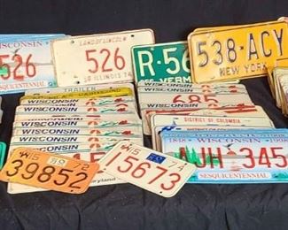 Large Collection of License Plates
